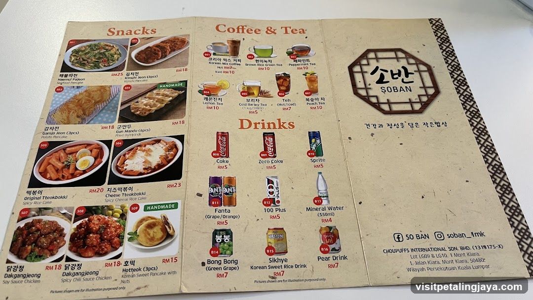 SOBAN Menu