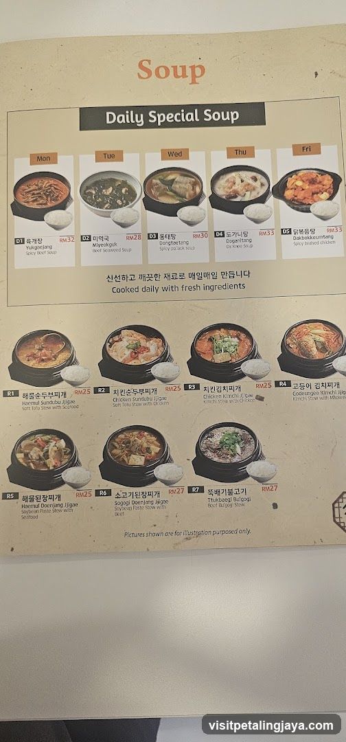 Soup Menu