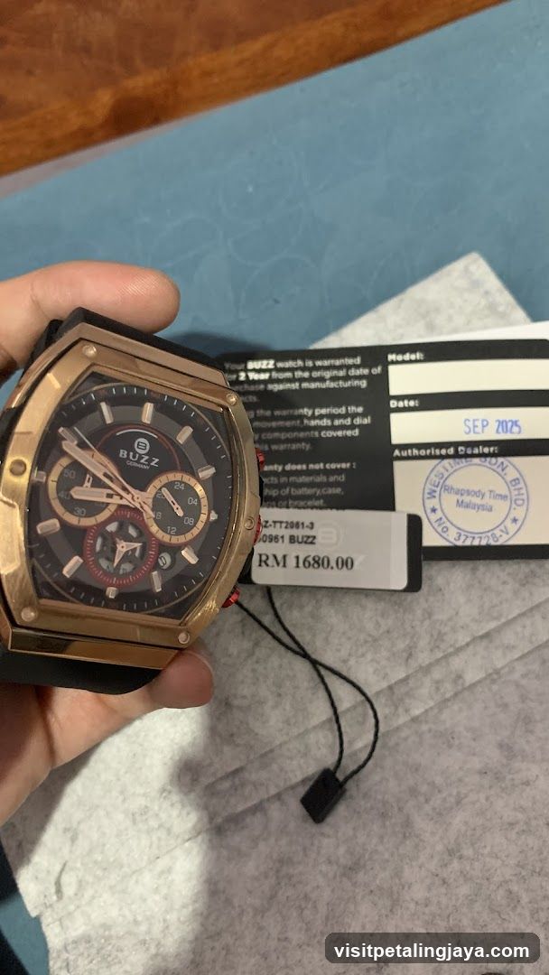 Buzz Watch Display with Warranty Card