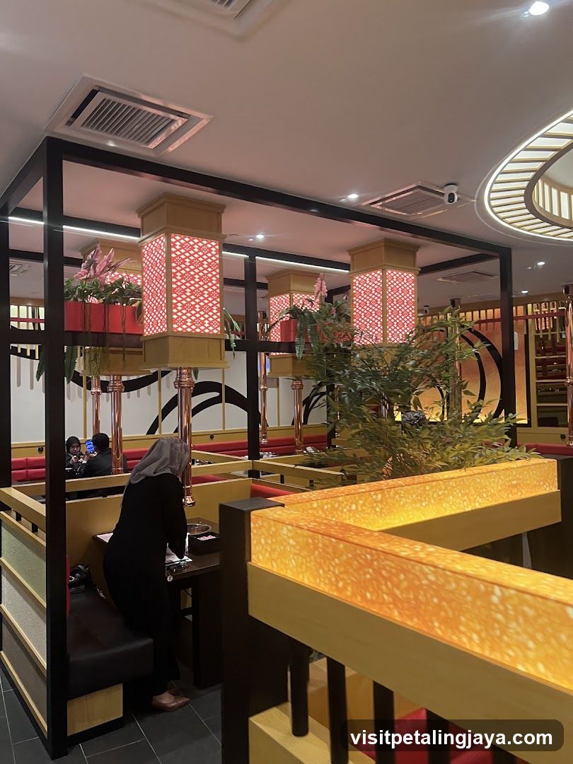 Restaurant Interior with Decorative Lighting