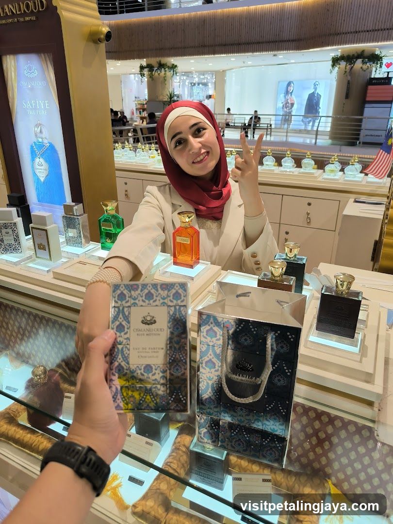 Perfume Shop Interior with Staff and Products