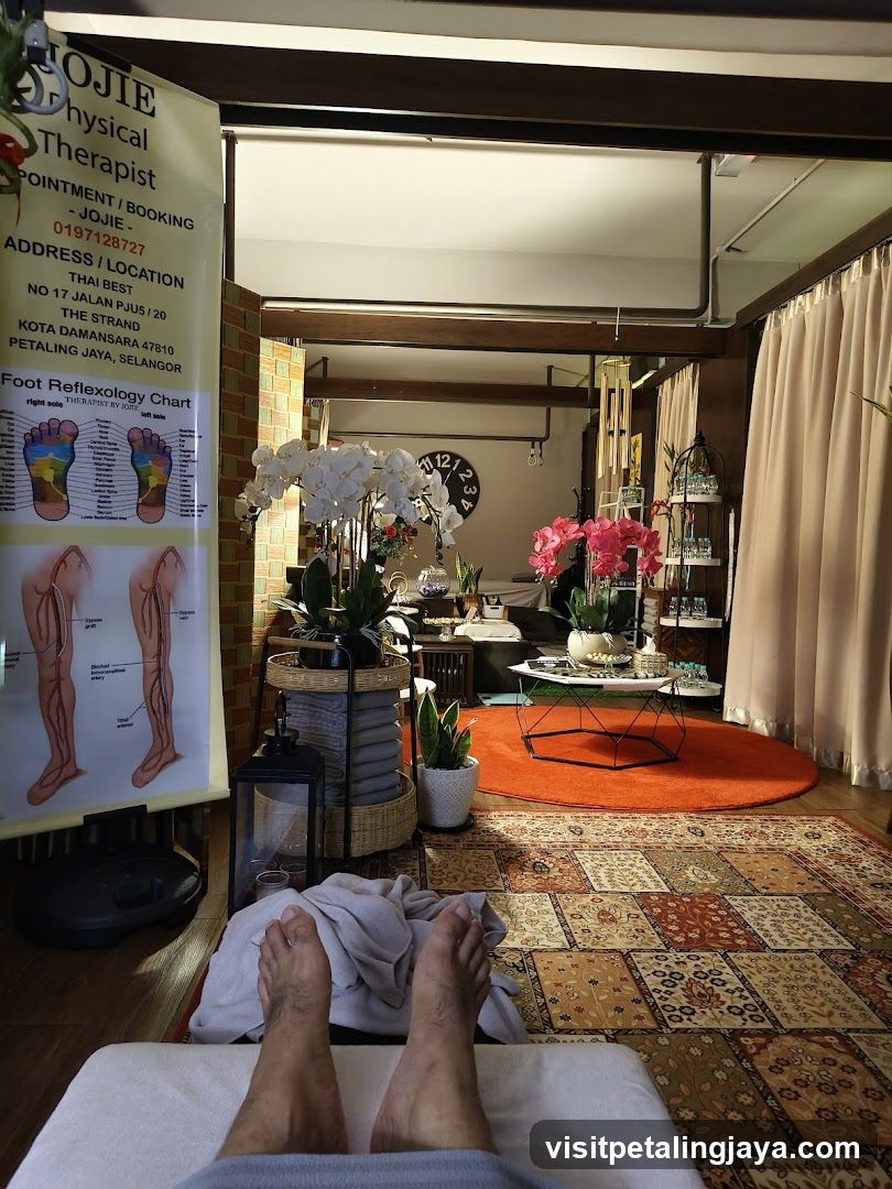 Interior of a Thai Massage and Reflexology Therapy Center