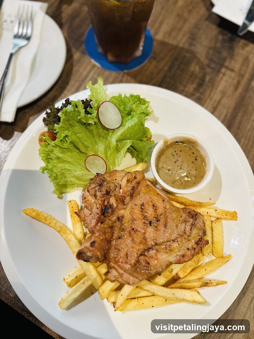 Grilled Chicken with Fries and Salad