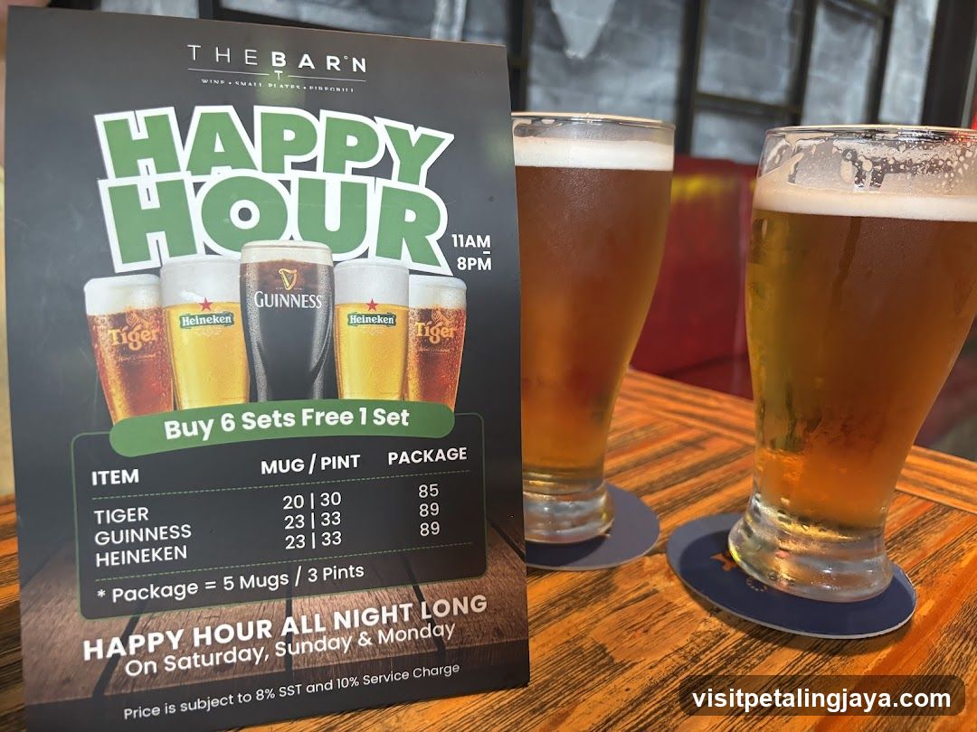 Happy Hour Menu Display