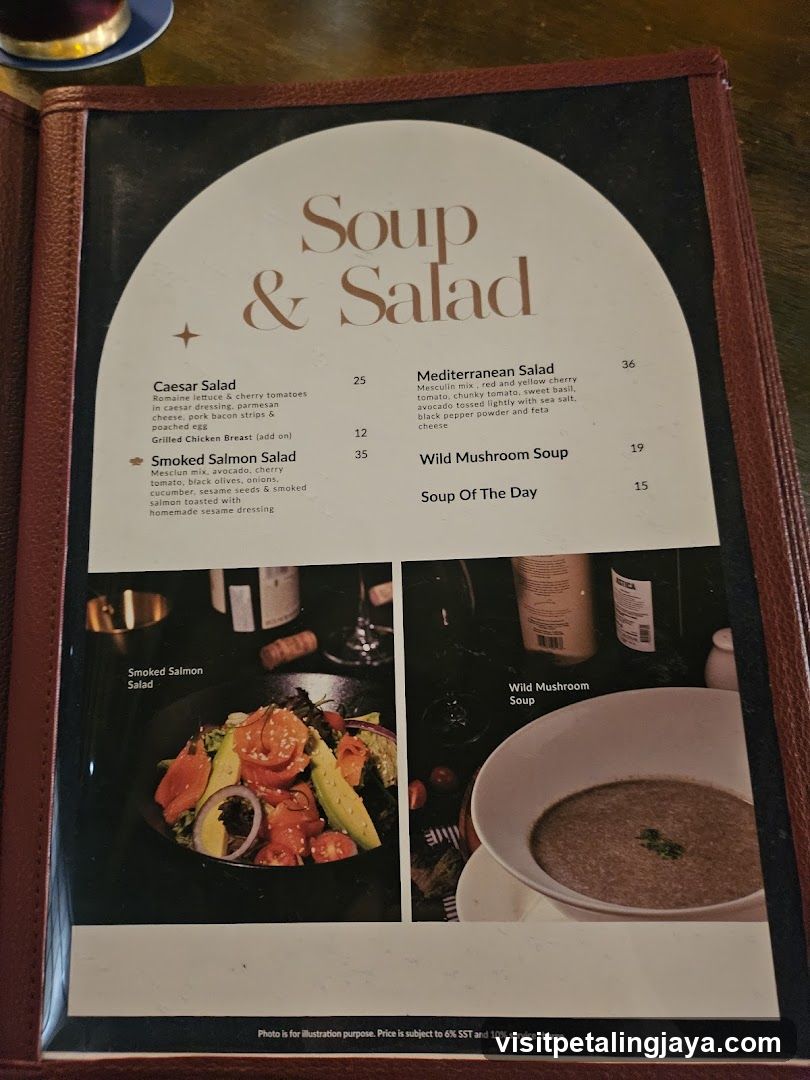 Soup & Salad Menu Page
