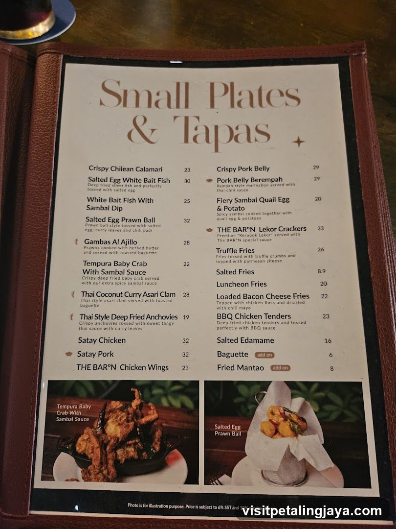 Small Plates & Tapas Menu
