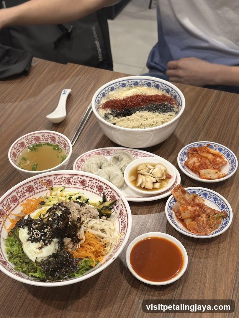 Korean-style meal spread