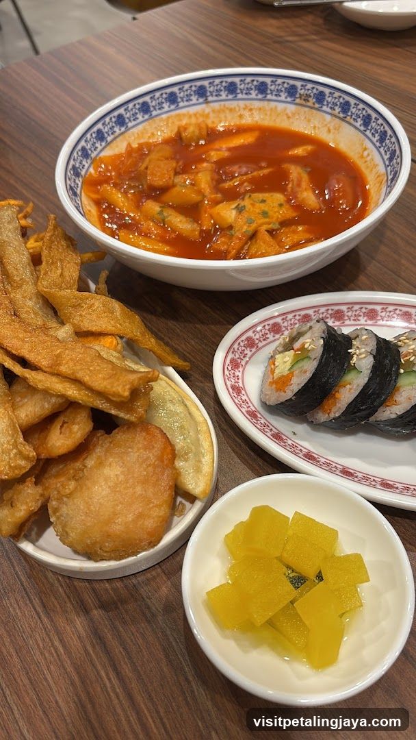 Korean-style meal spread