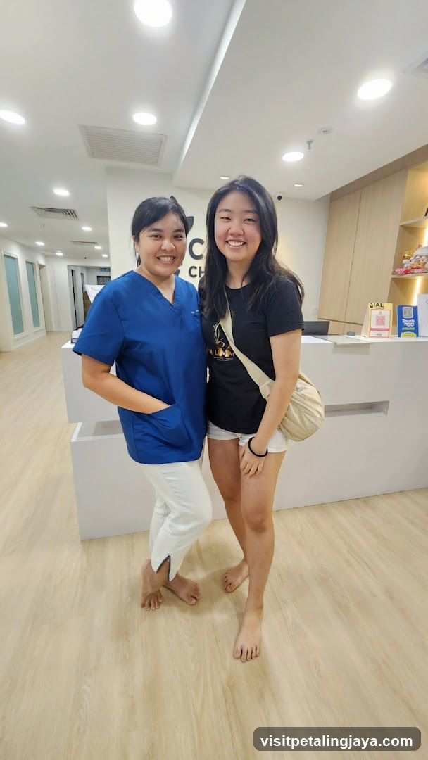 Two women in a clinic or medical office