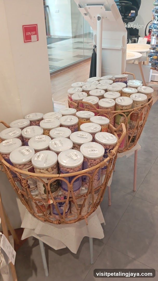 Baskets of Jars in Store Interior