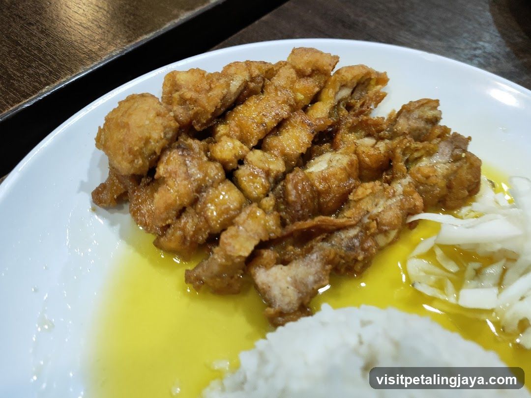 Fried Chicken with Rice and Pickles