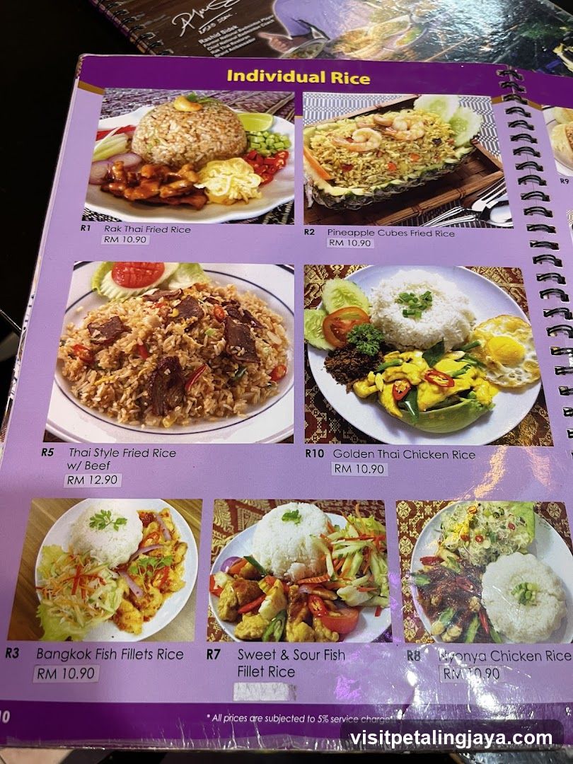 Individual Rice Menu