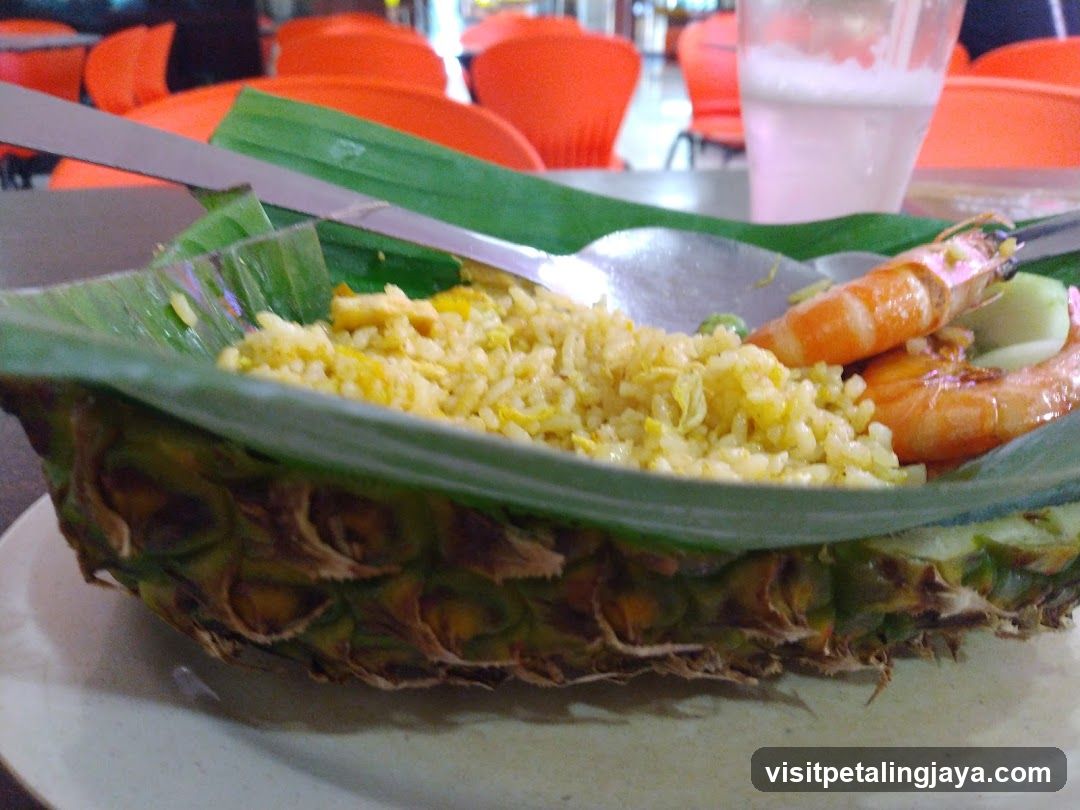 Pineapple Bowl Fried Rice with Shrimp