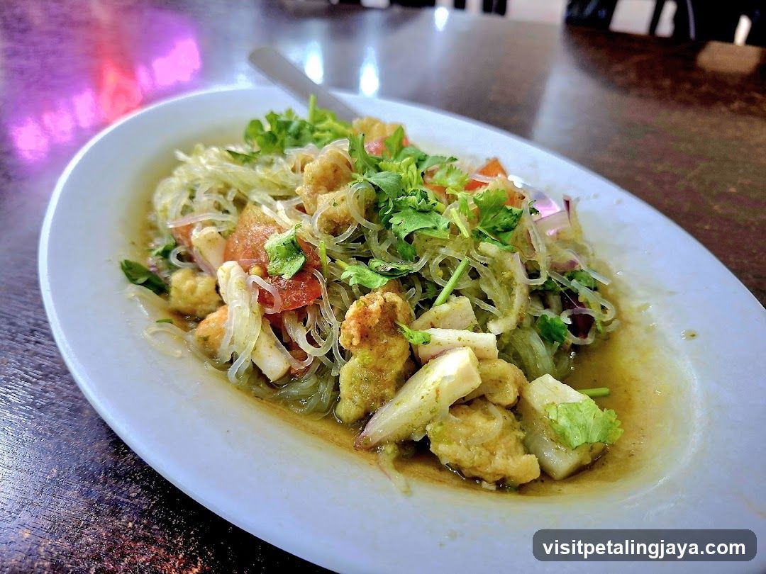 Spicy Noodle Dish with Crispy Toppings
