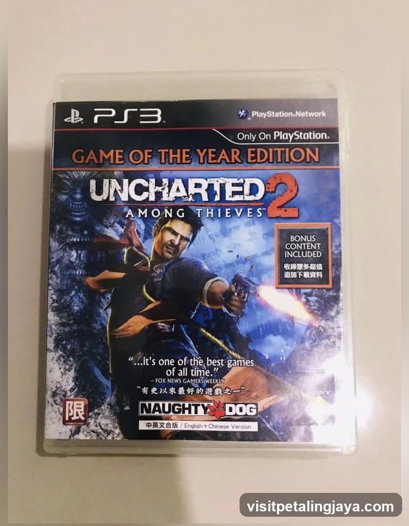Uncharted 2 Among Thieves PS3 Game Case