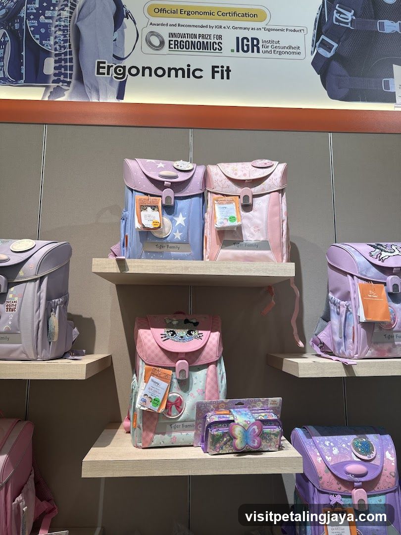 Ergonomic School Backpack Display