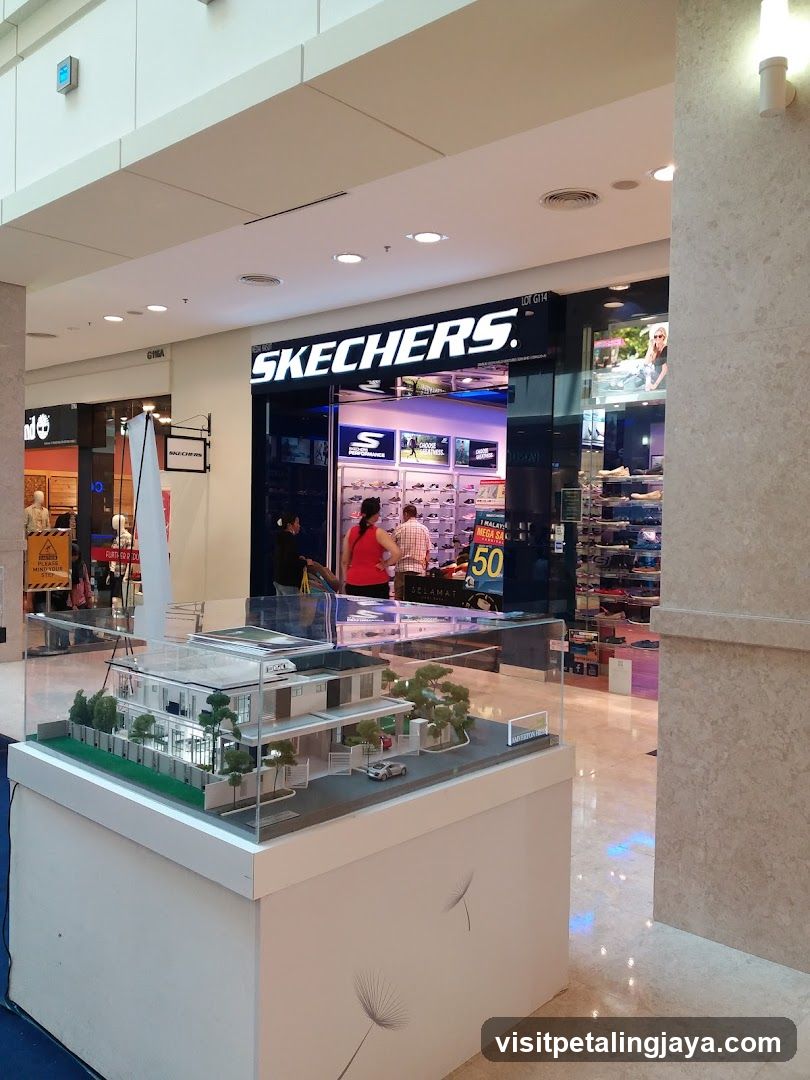 Skechers Store Interior with Model Display