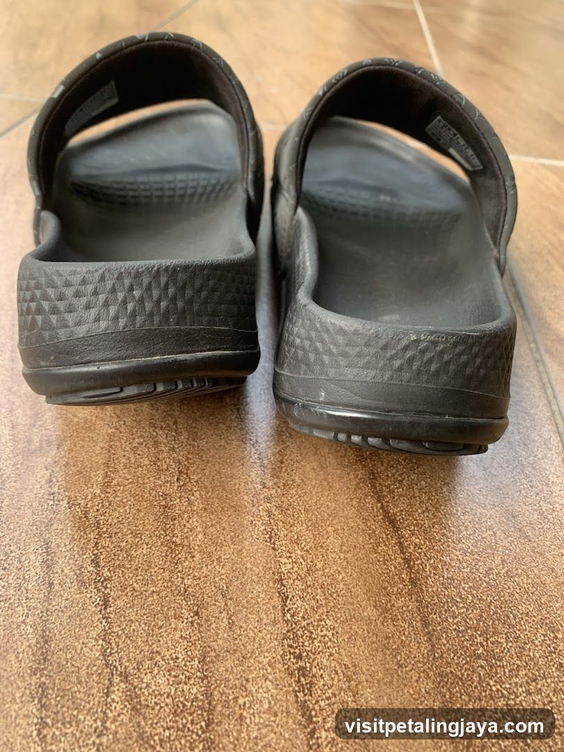 Black Sandals on Floor