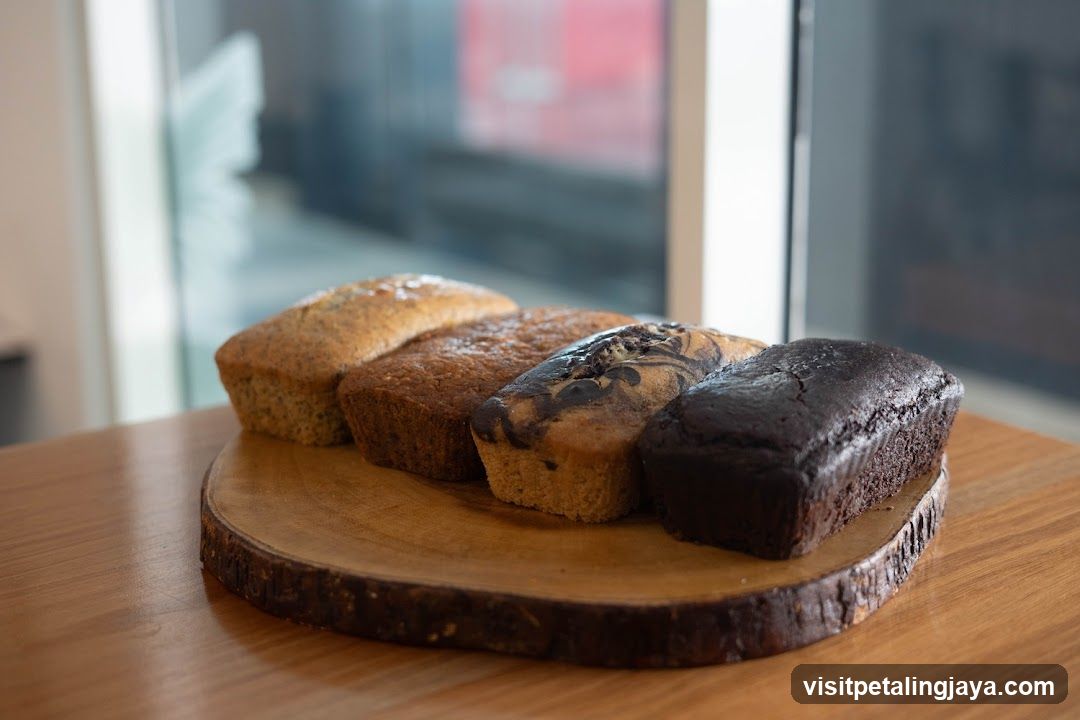 Loaf Cakes on Wooden Board