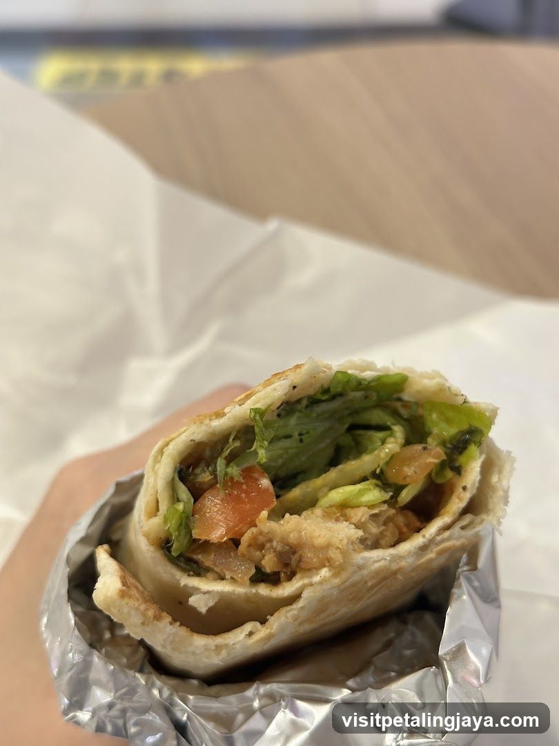 Burrito with Avocado and Tomato