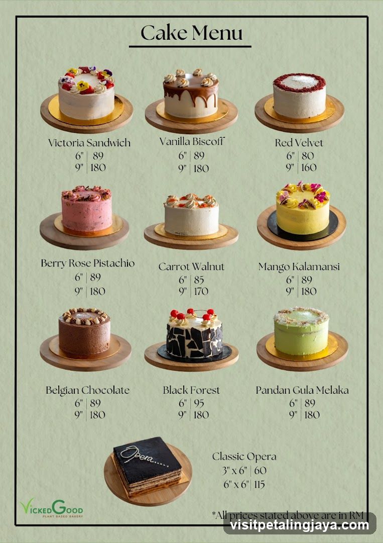 Cake Menu