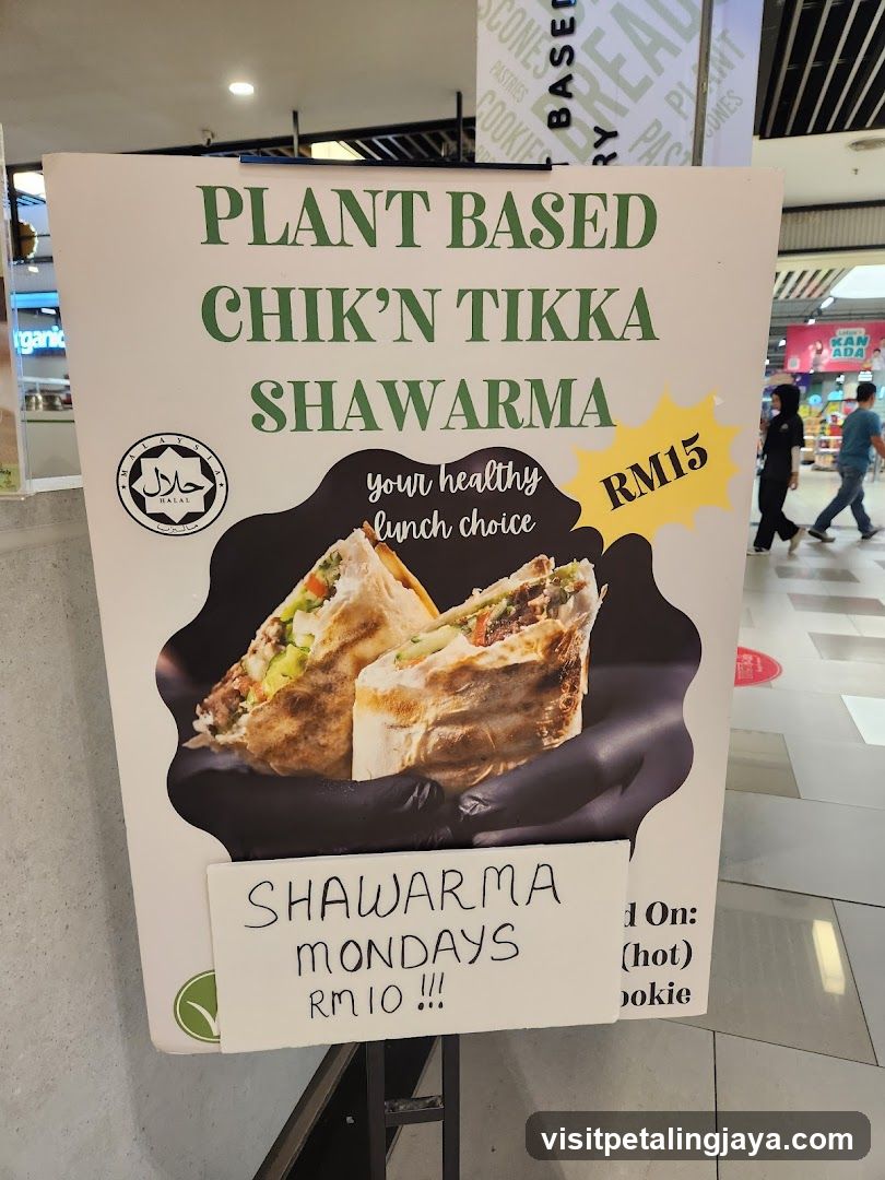 Plant Based Chik'n Tikka Shawarma Sign