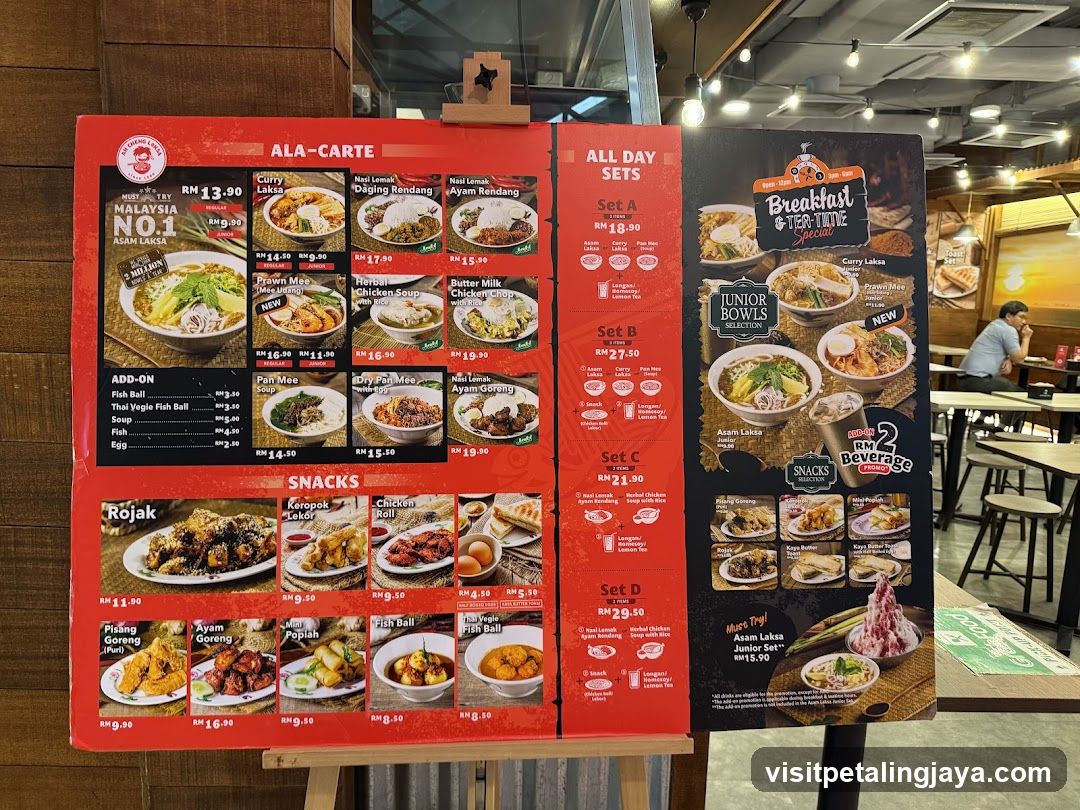 Nasi Lemak Menu Board