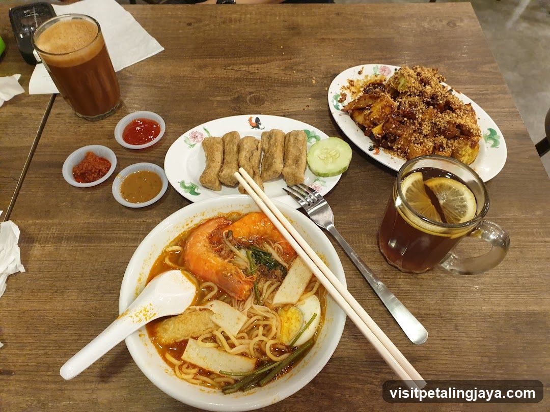 Noodle Meal with Side Dishes