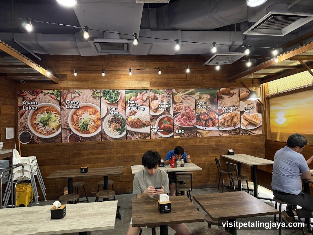 Restaurant Interior with Menu Wall