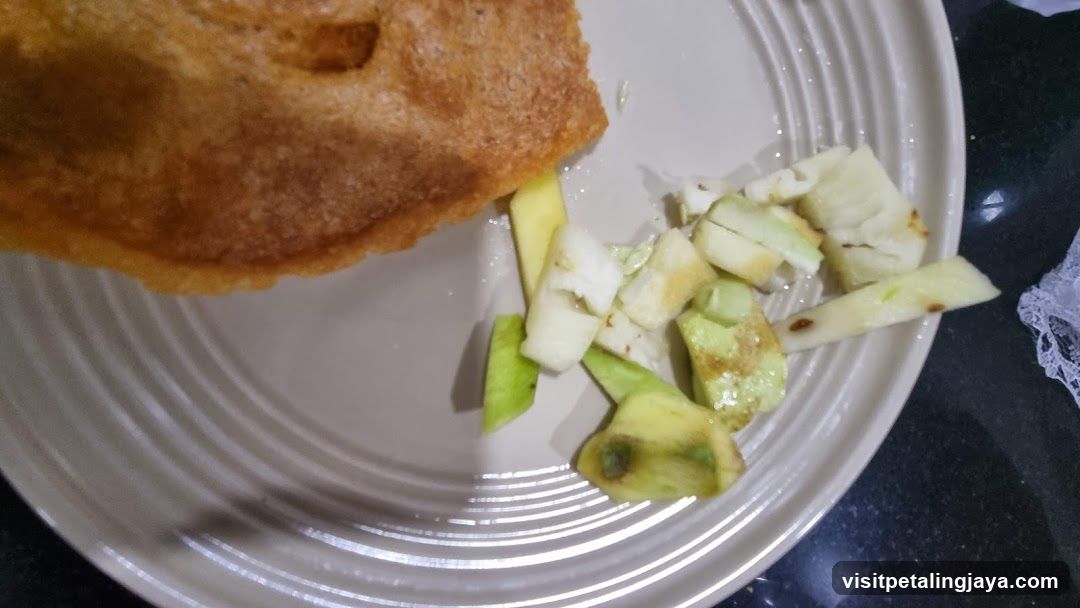 Fried Food with Fruit Slices