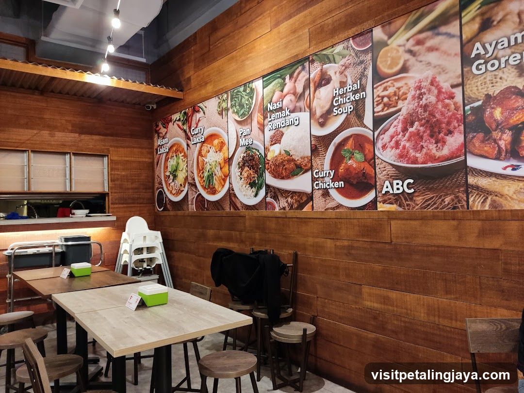 Restaurant Interior with Menu Wall Art