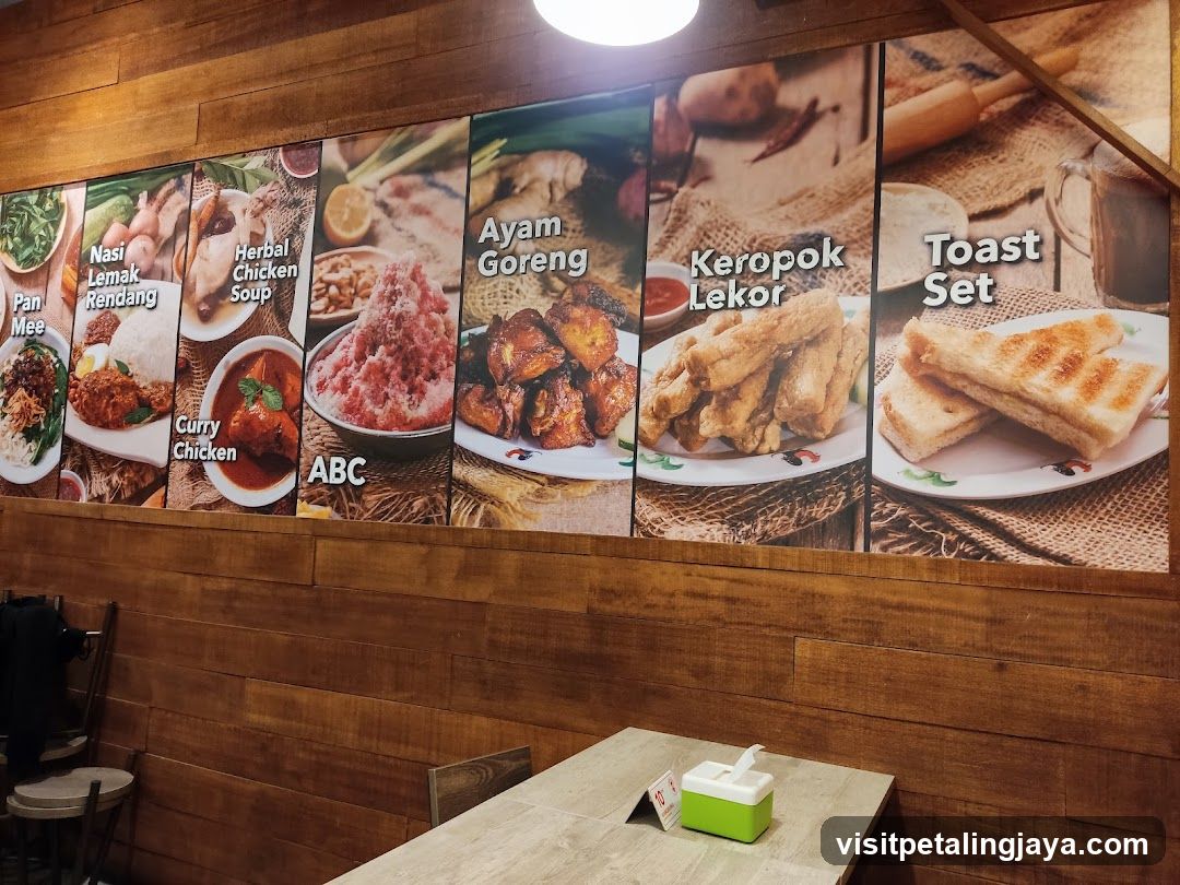 Food Menu Display Wall