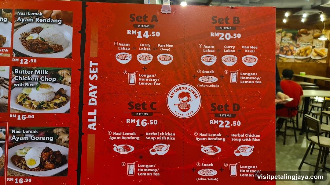 Nasi Lemak Set Menu Board