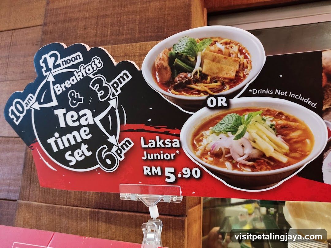 Tea Time Set Menu Sign