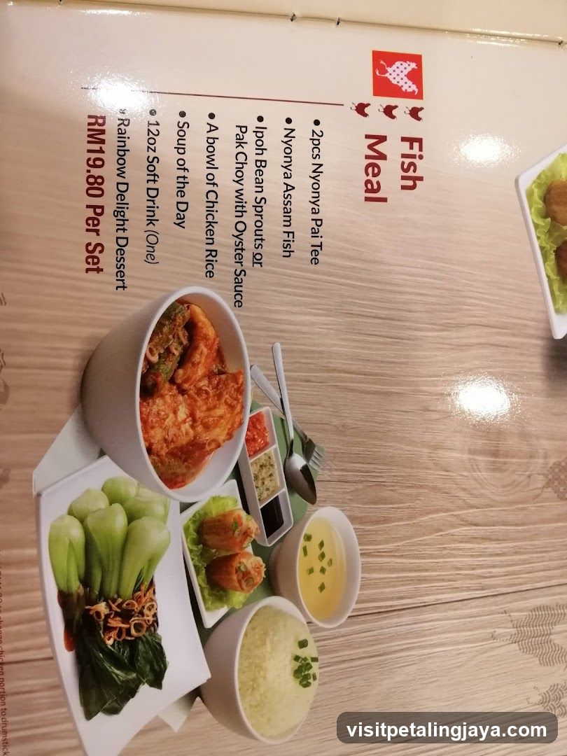 Fish Meal Menu Display
