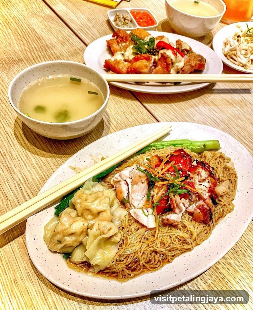 Asian Noodle Meal Spread