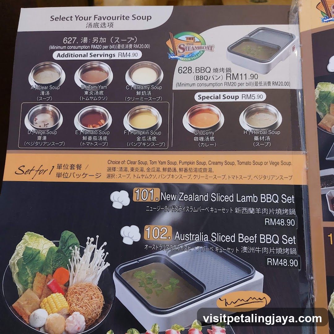 Soup and BBQ Set Menu