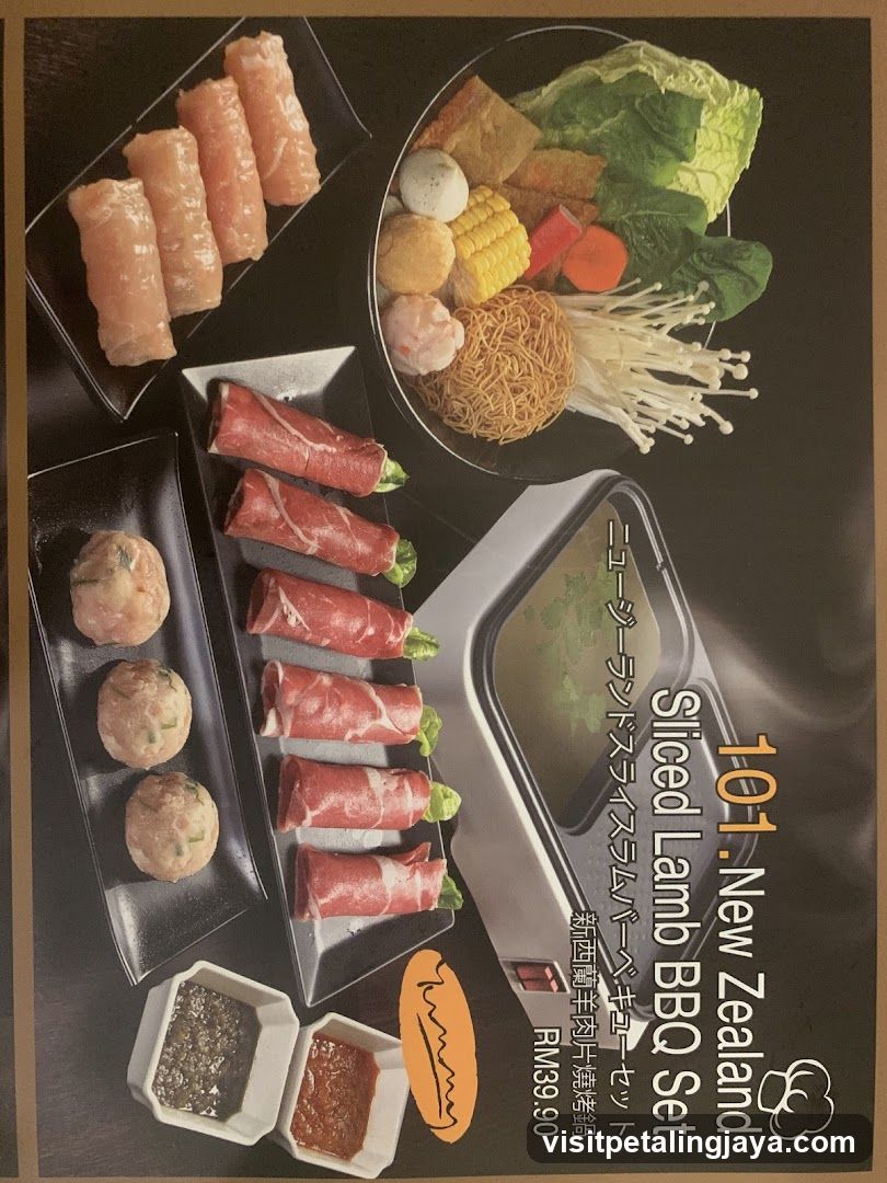 101 New Zealand Sliced Lamb BBQ Set Menu