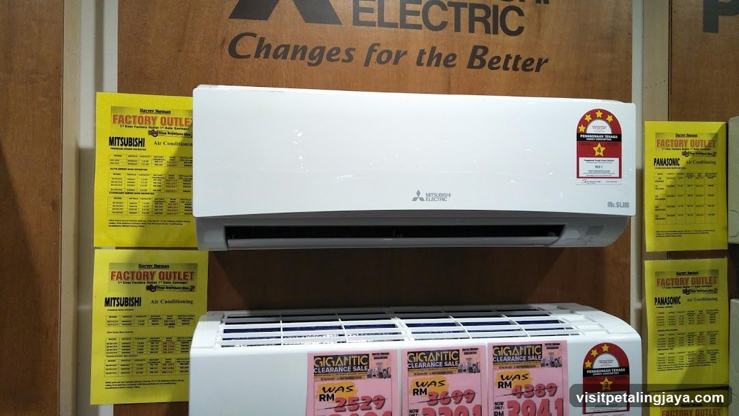 Air Conditioner Display with Price Tags