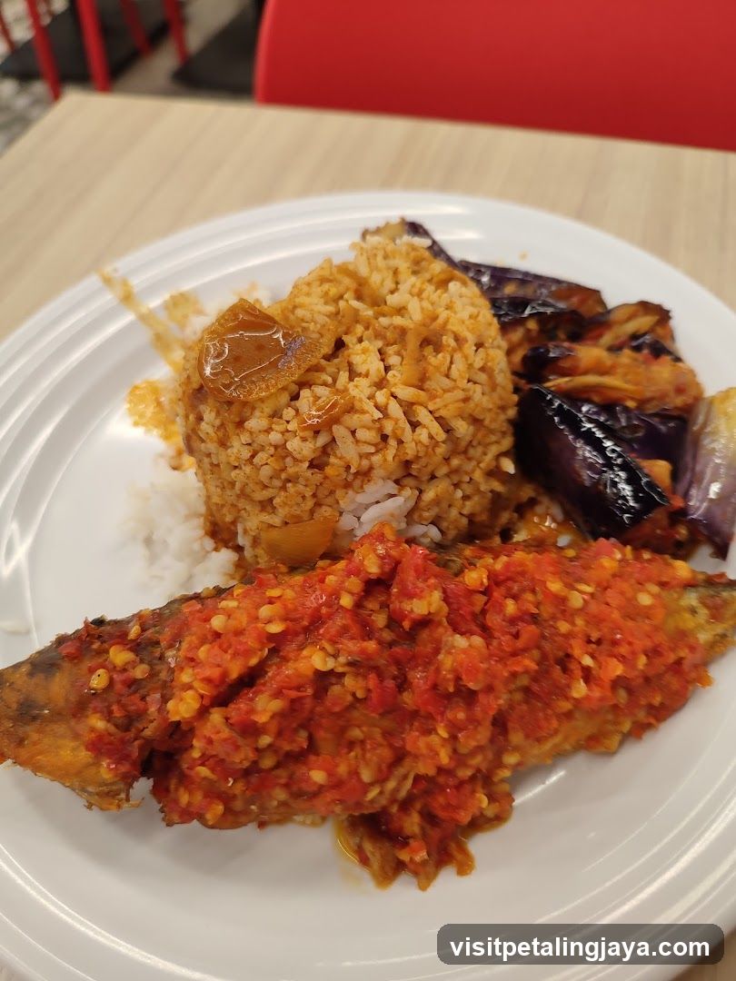 Spicy Fish and Fried Rice Plate