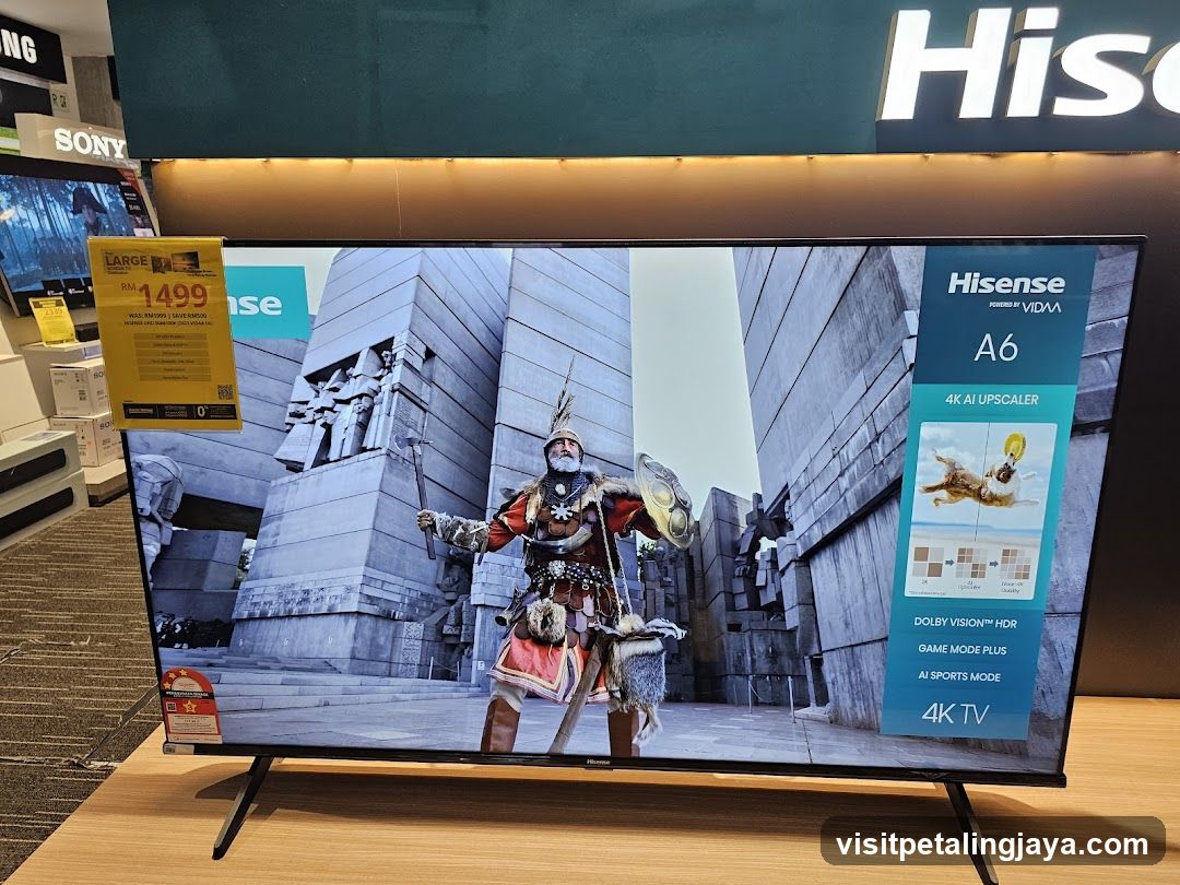 Hisense TV Display in Store