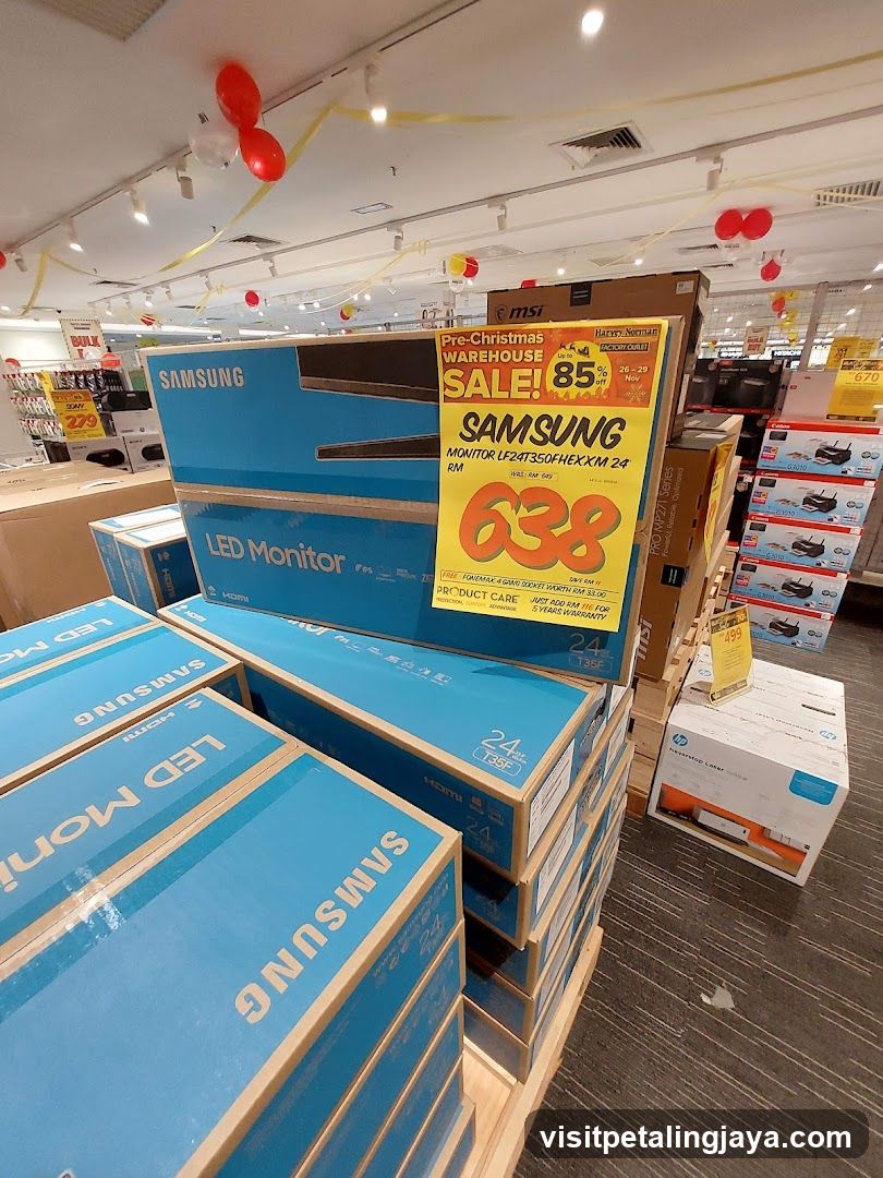 Electronics Store Interior with Sale Display