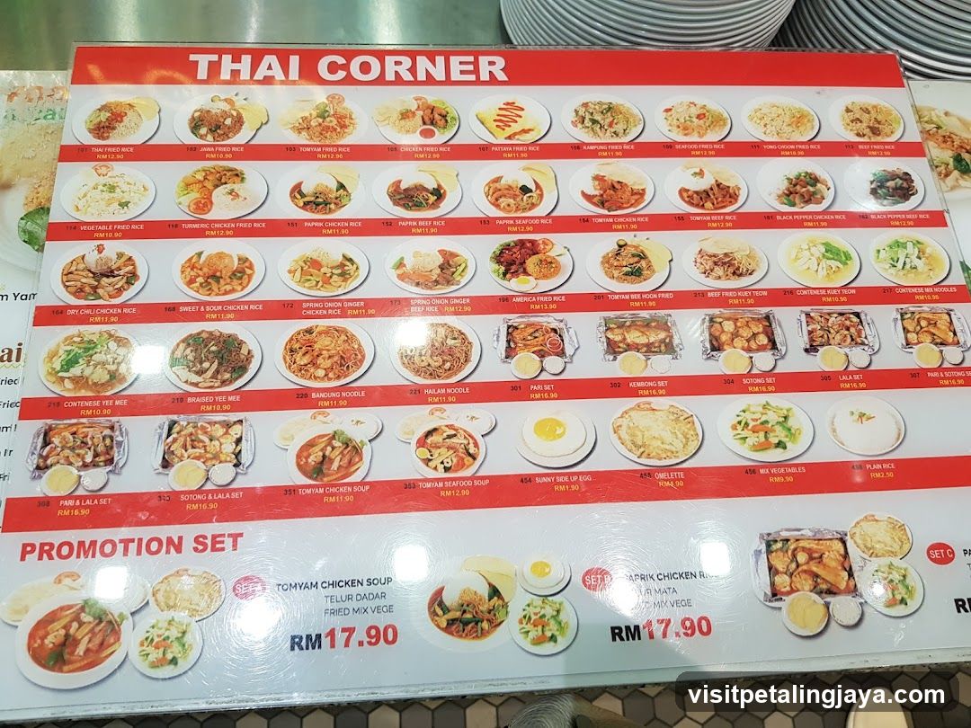 Thai Corner Menu Board