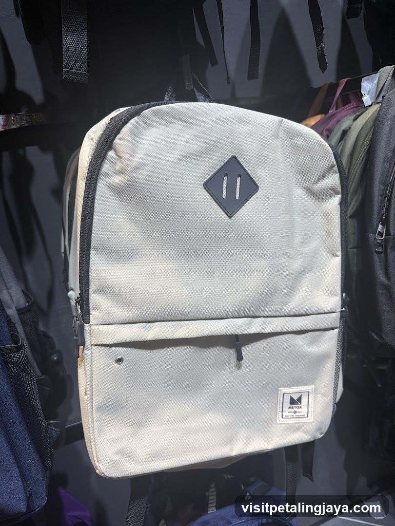 Beige Backpack Display