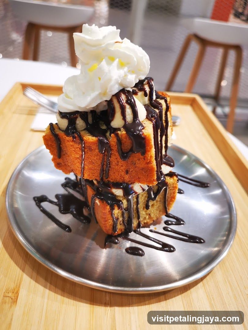 Chocolate Drizzle Cake with Whipped Cream