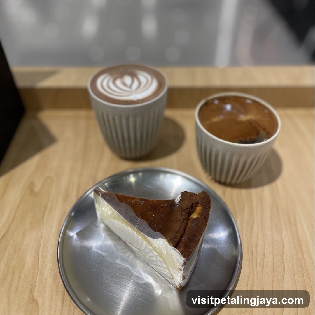 Coffee and Cake on Wooden Table