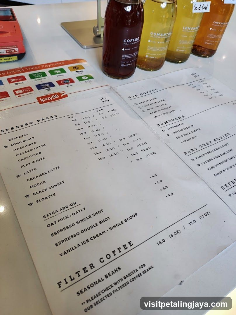 Coffee Shop Menu