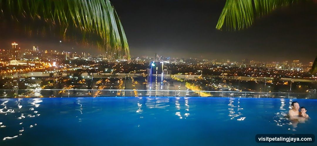 Night View from Rooftop Pool