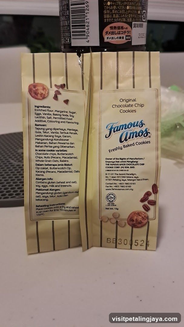 Famous Amos Cookies Packaging