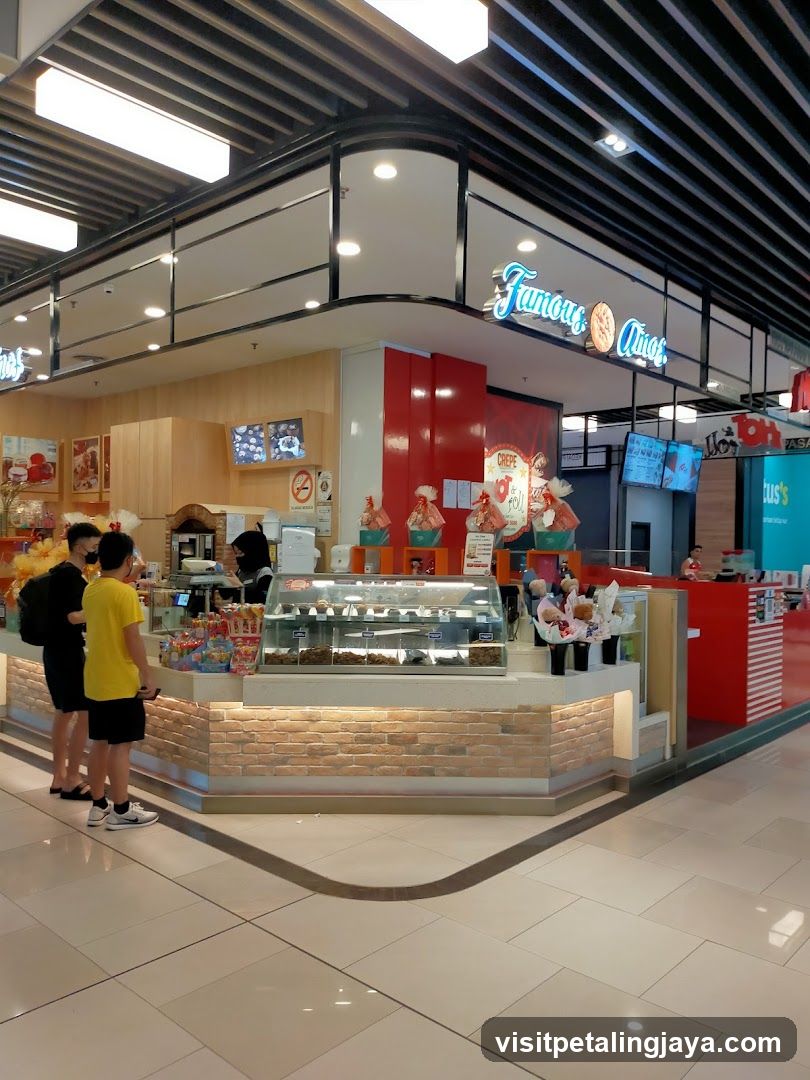 Food Court Interior with Counter Display